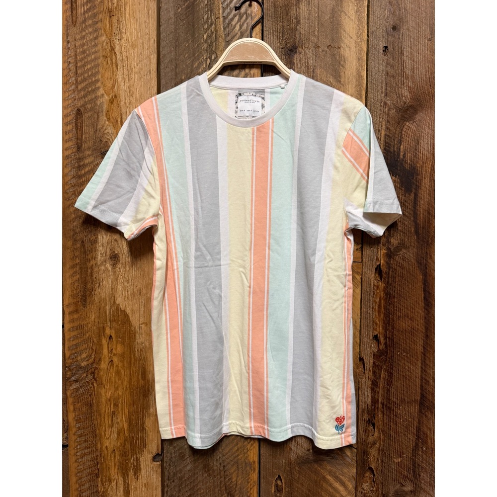 Womens Striped T Shirt Size S Golf Country Club Preppy Resort Coastal Pastel